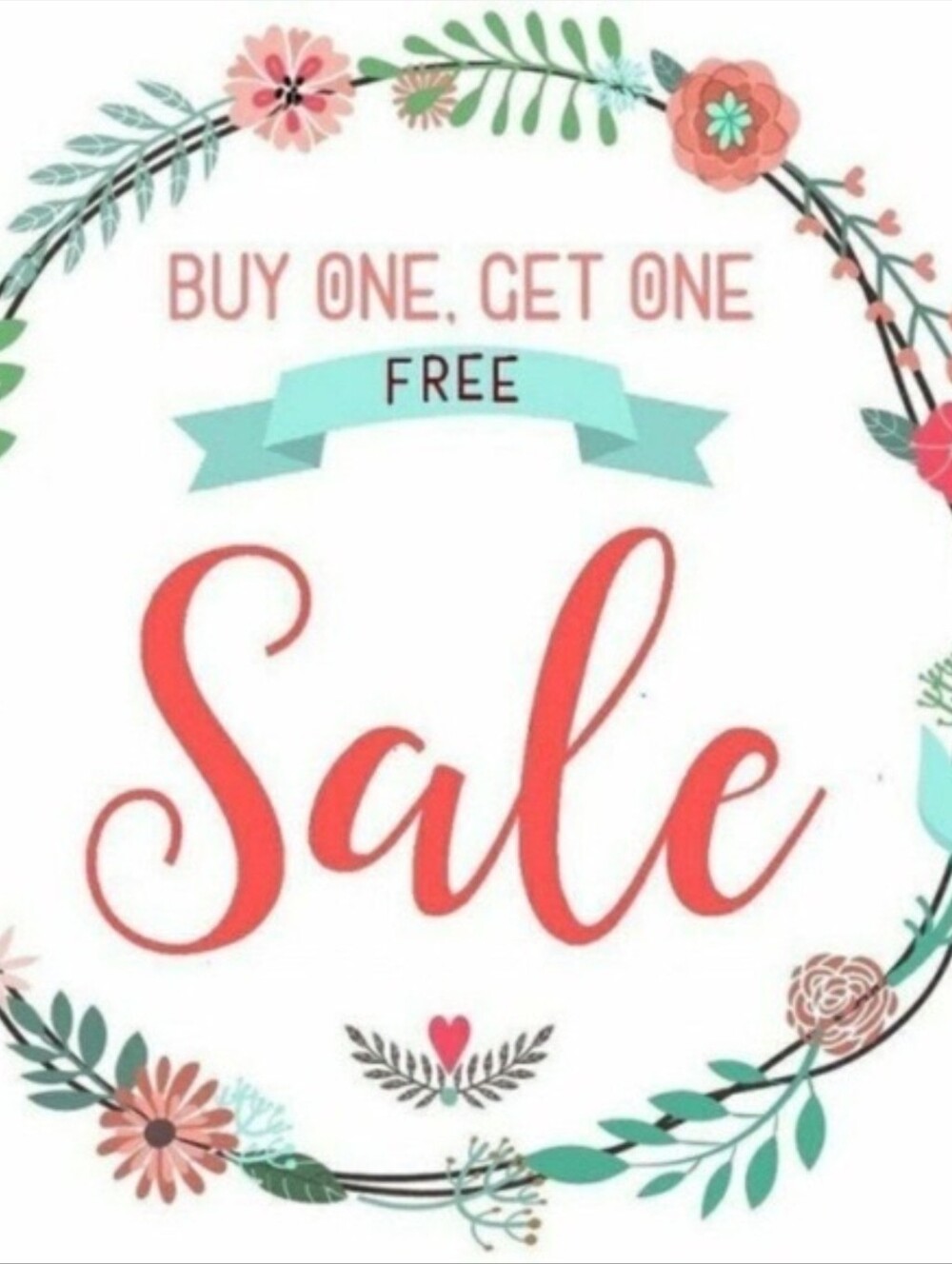 Buy One $10 Item, Get One Free!